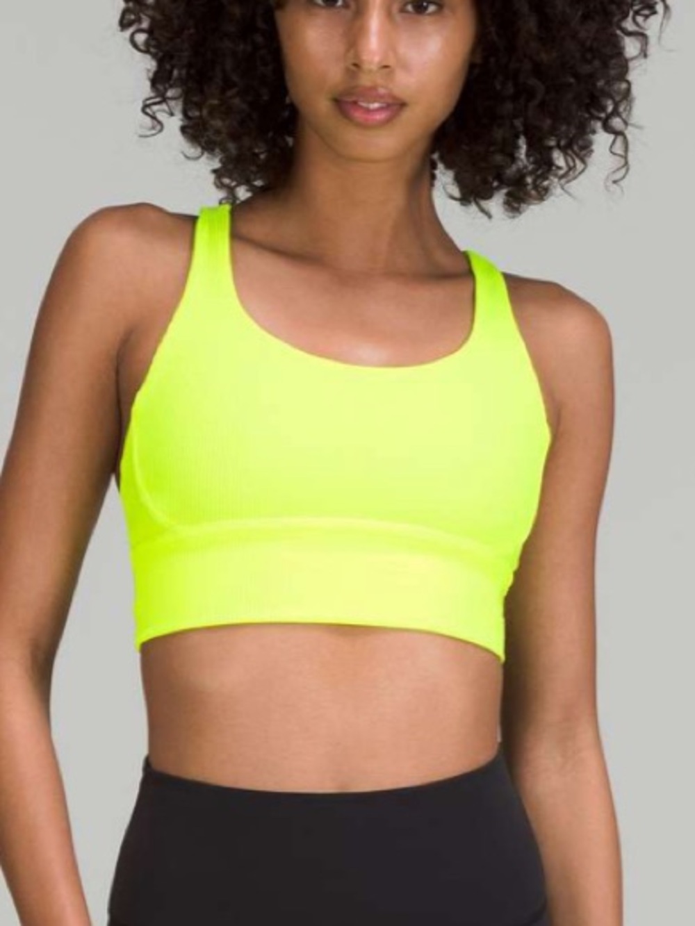 LULULEMON Long-Line Ribbed Energy Bra Size 14